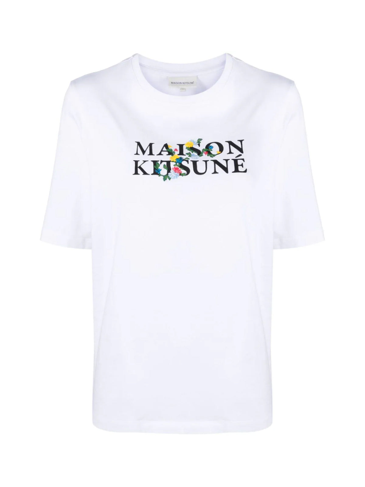 MAISON KITSUNÉ Classic Logo T-Shirt with Floral Print for Women