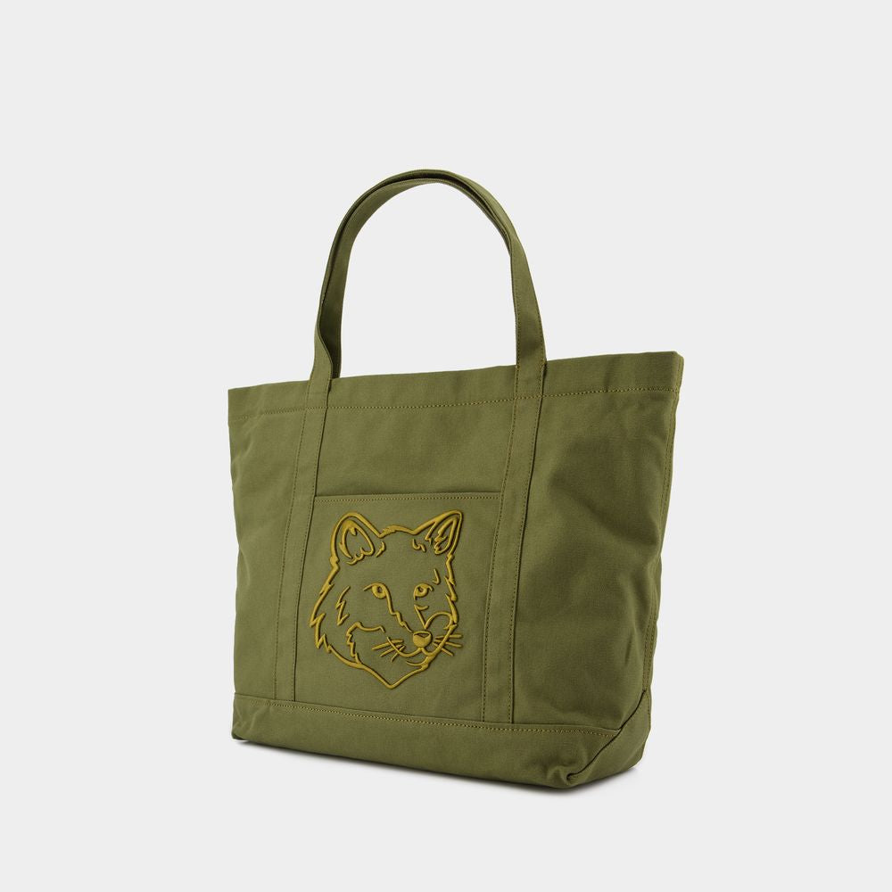 MAISON KITSUNÉ Fox Head Large Shopper Handbag