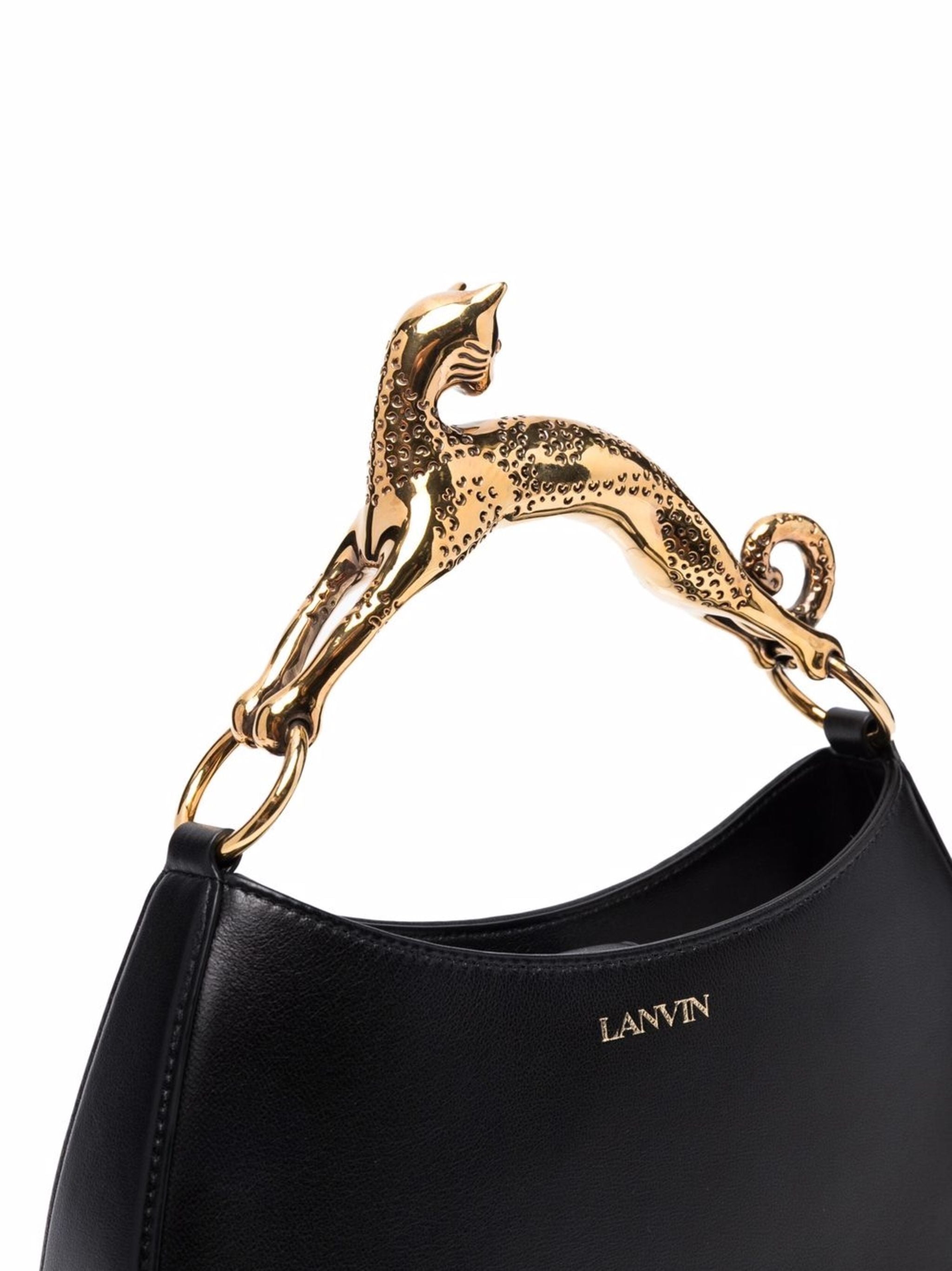 LANVIN Hobo Handbag with Cat Handle