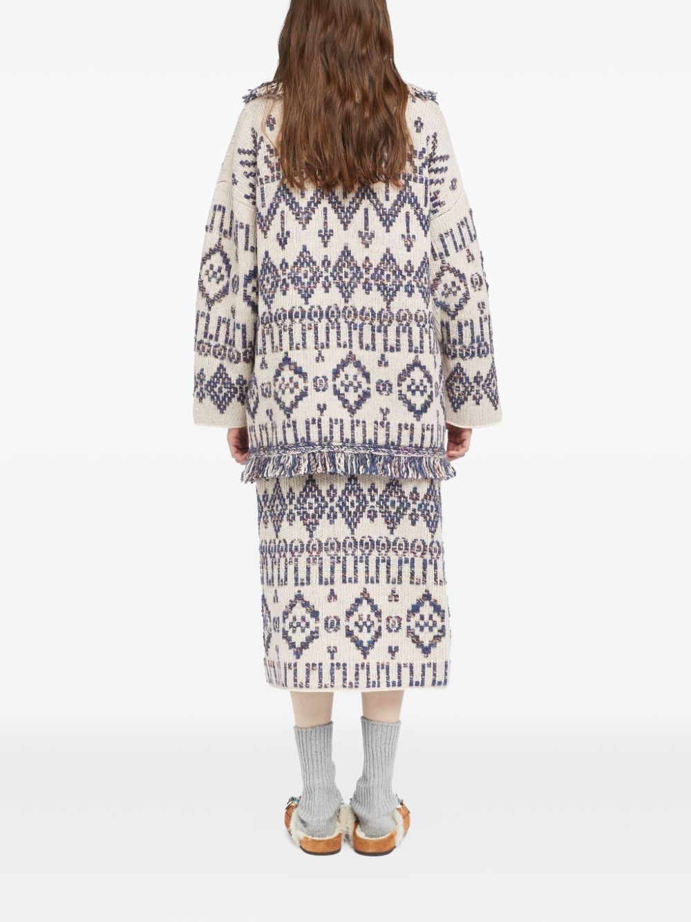 ALANUI Grunge Beat Wool Cardigan with Detachable Belt