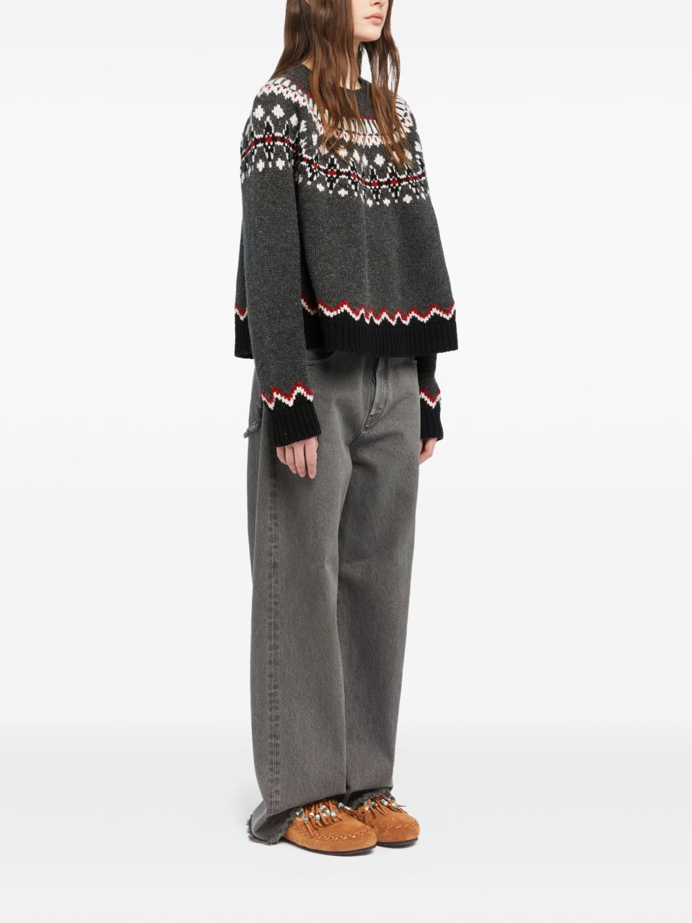 ALANUI Cozy Winter Fairisle Wool Crewneck Jumper