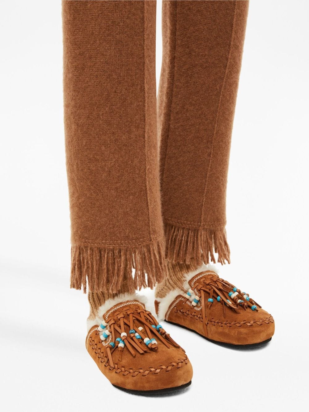 ALANUI Fringe-Detail Knit Trousers