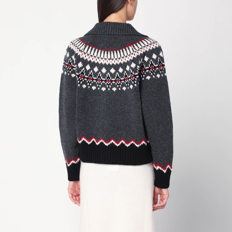 ALANUI Fair Isle Patterned Cardigan for Women