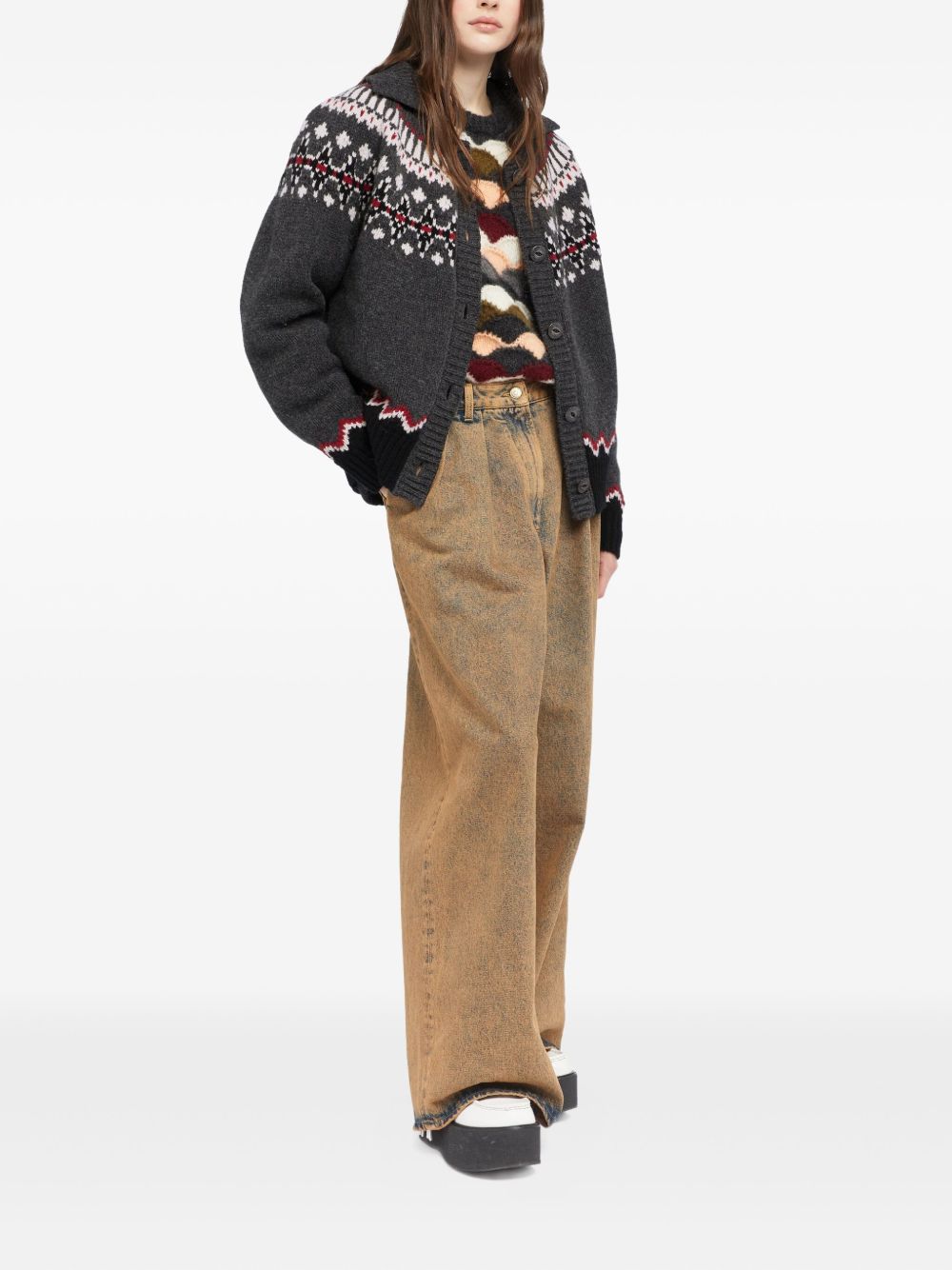 ALANUI Fair Isle Patterned Cardigan for Women