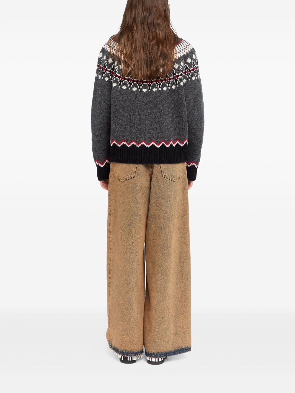 ALANUI Fair Isle Patterned Cardigan for Women