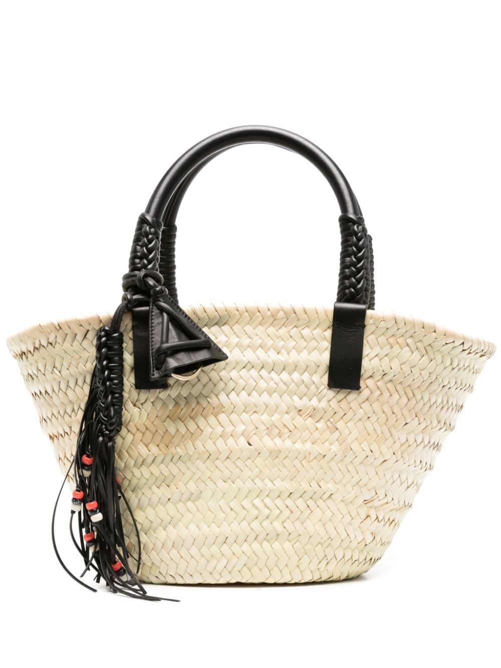 ALANUI Interwoven Raffia Handbag with Tassel Charm