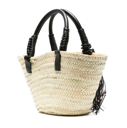 ALANUI Interwoven Raffia Handbag with Tassel Charm