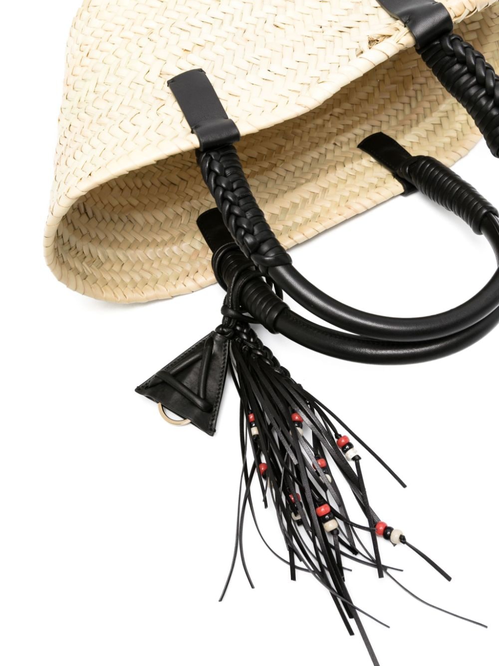 ALANUI Interwoven Raffia Handbag with Tassel Charm