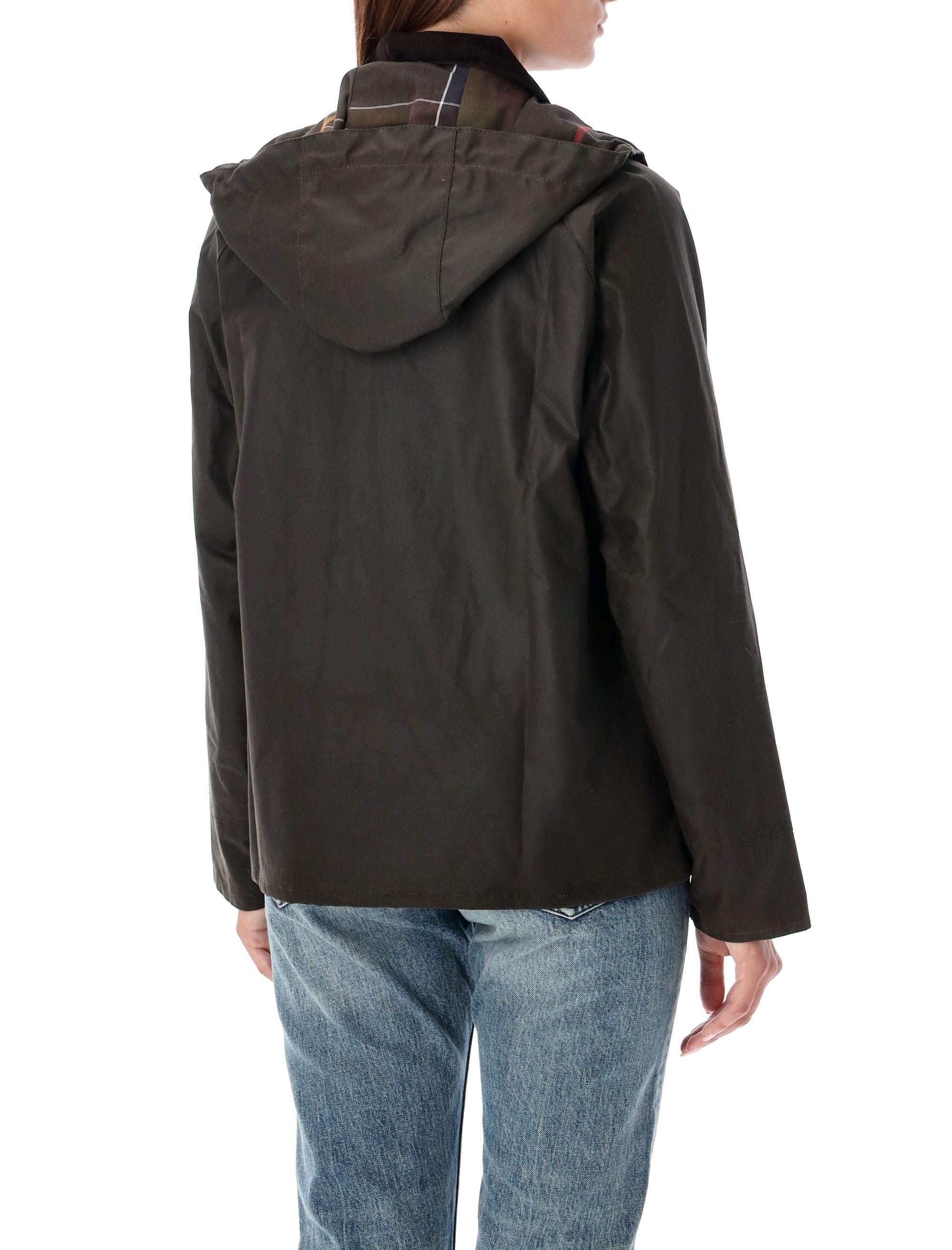 BARBOUR Women's Regular Fit Wax Jacket with Detachable Hood