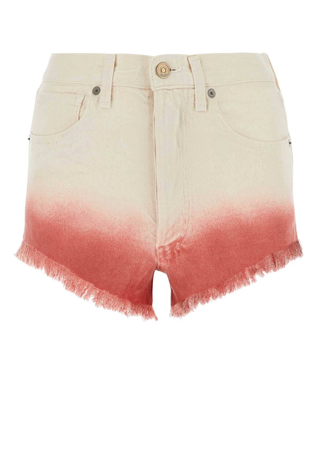ALANUI Two-Tone Denim Shorts - Women's Mini Style