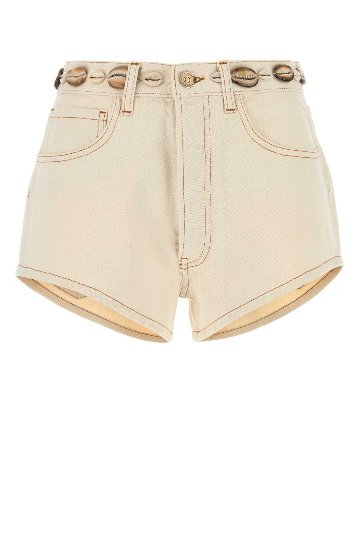 ALANUI Ocean Dream Mini Denim Shorts