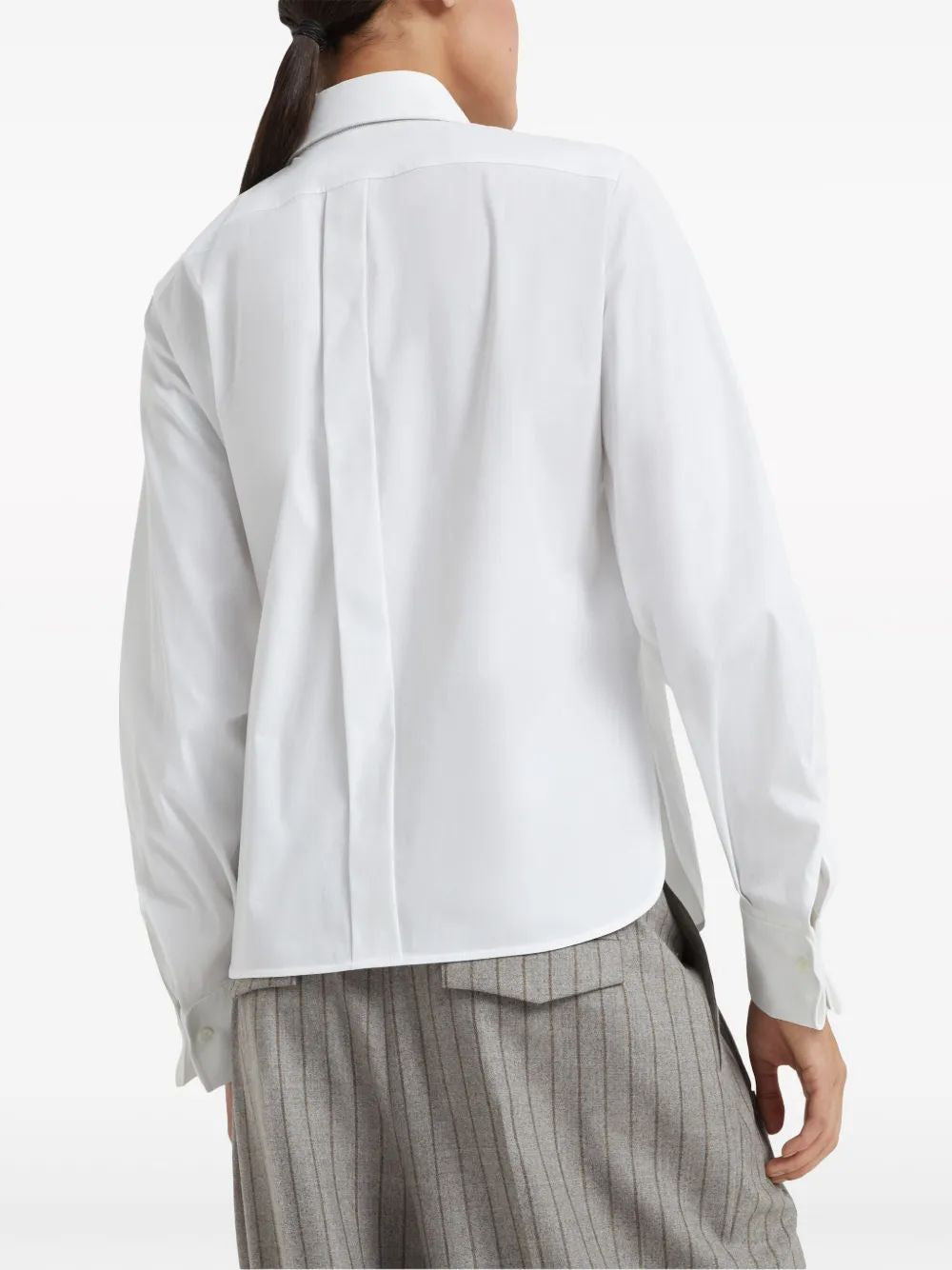 BRUNELLO CUCINELLI Monili Trim Concealed Fastening Shirt