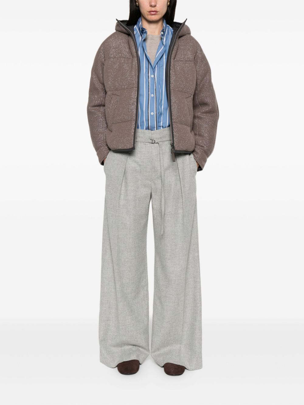 BRUNELLO CUCINELLI Hooded Quilted Down Jacket for Women