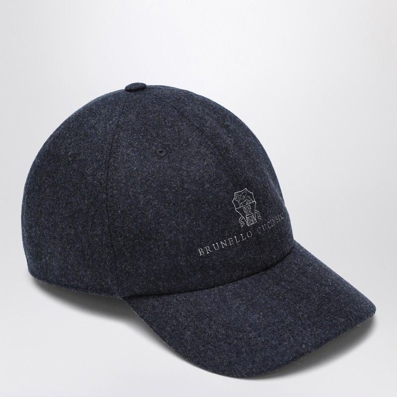 BRUNELLO CUCINELLI Wool Baseball Cap with Embroidered Logo