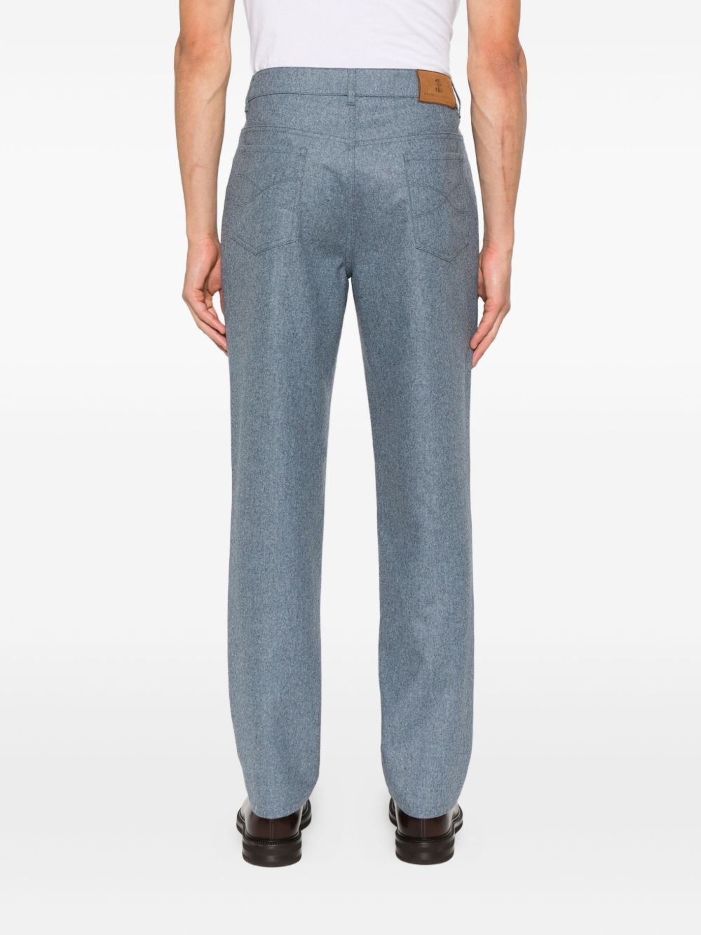 BRUNELLO CUCINELLI Classic Straight Leg Wool Trousers for Men