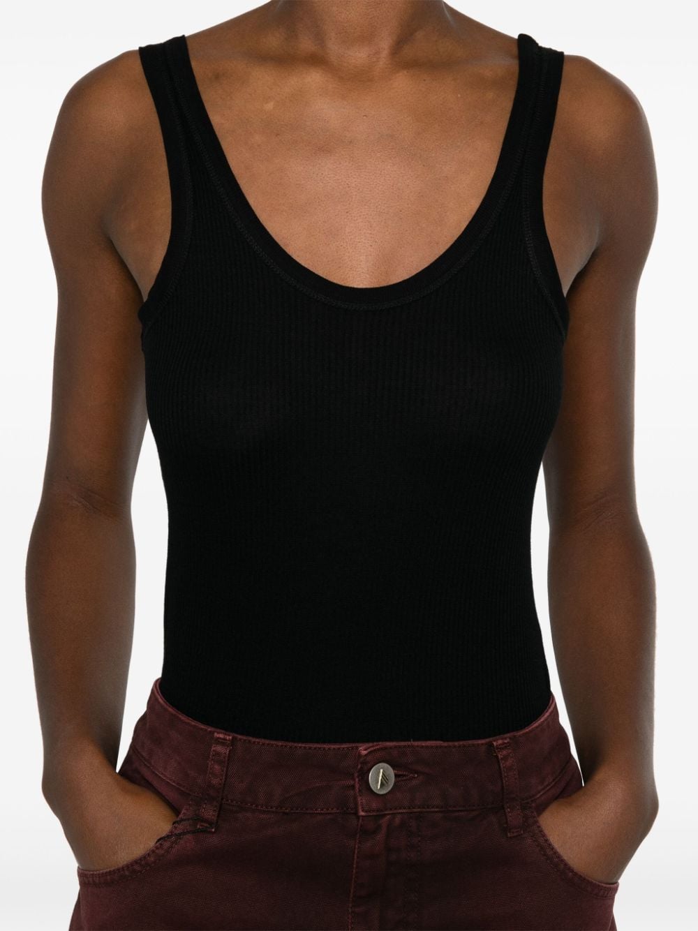 MAJESTIC Ribbed Viscose Tank Top
