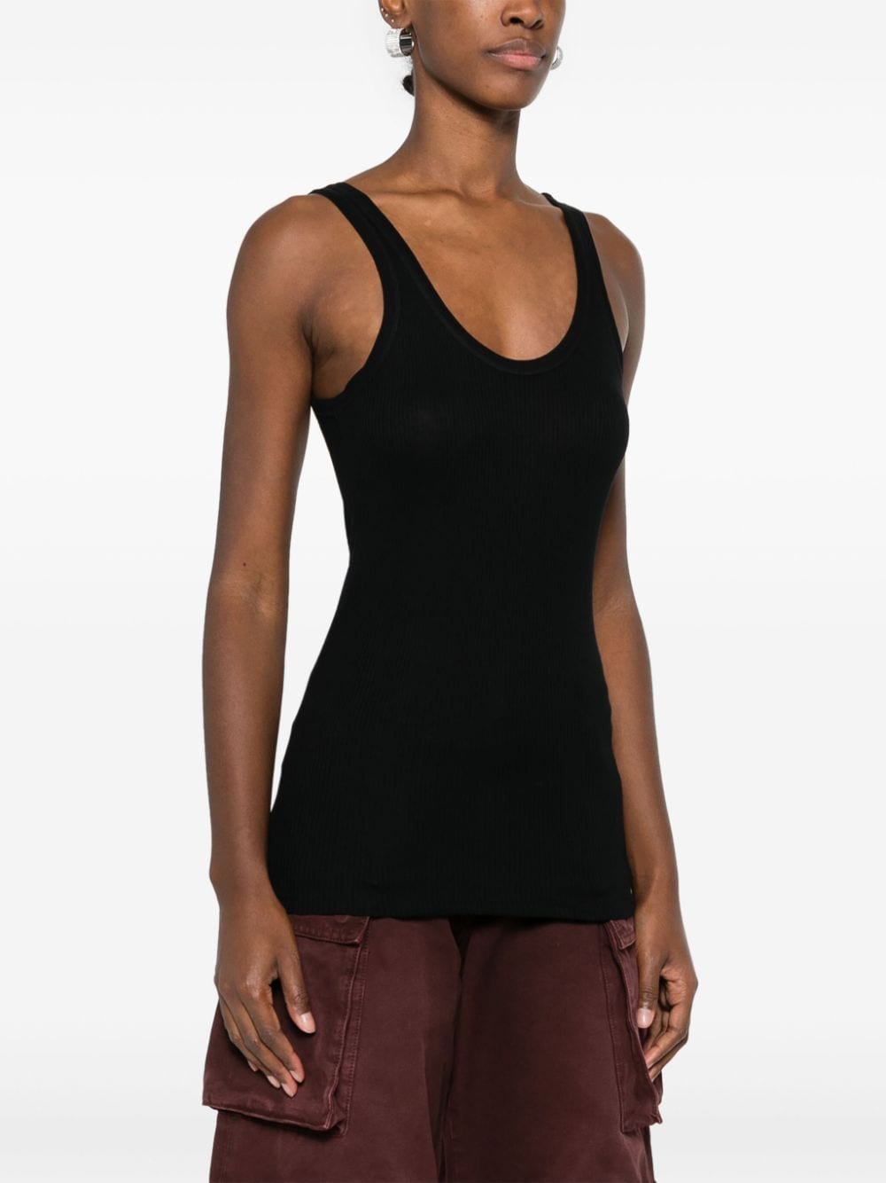 MAJESTIC Ribbed Viscose Tank Top