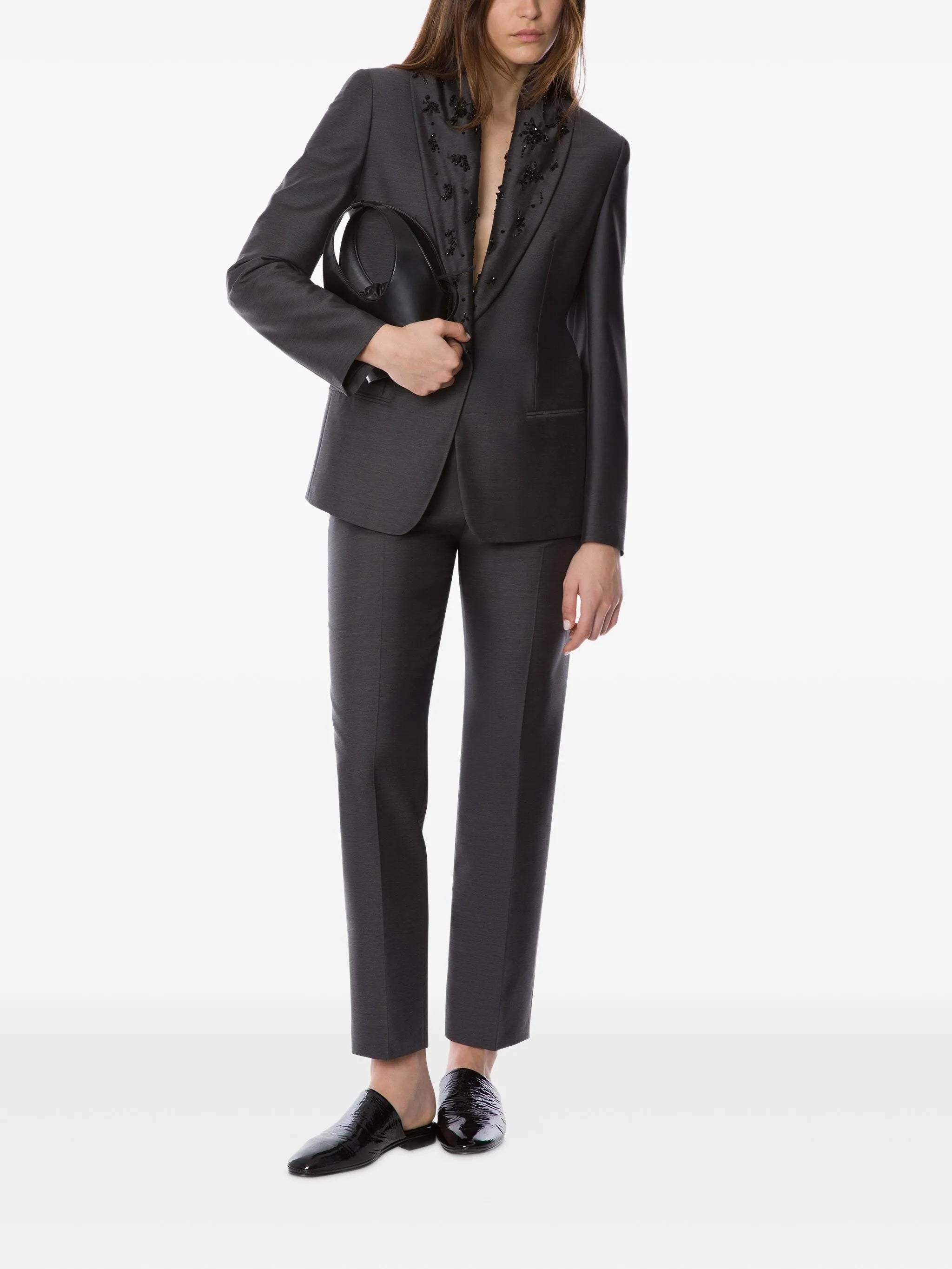 ALBERTA FERRETI Elegant Wool-Silk Blazer for Women - Fall/Winter 2025
