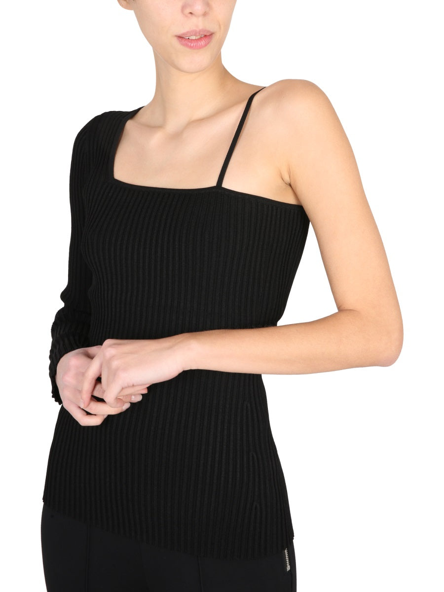HELMUT LANG One-Shoulder Crisscross Top