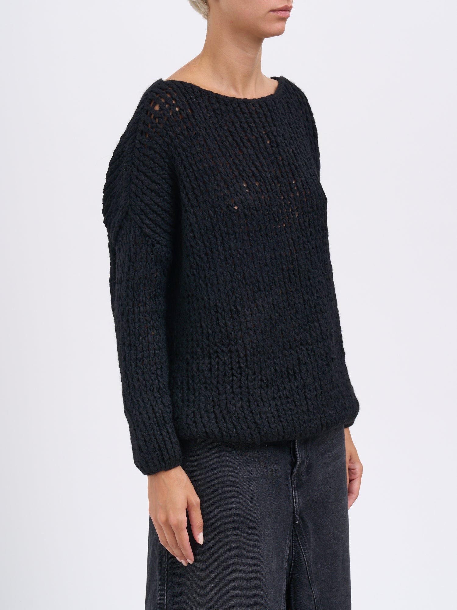 TOTALLY.H Oversized Caban Sweater - Size S