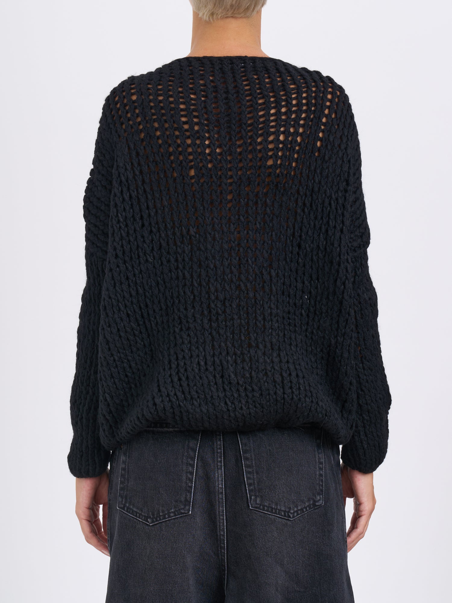 TOTALLY.H Oversized Caban Sweater - Size S