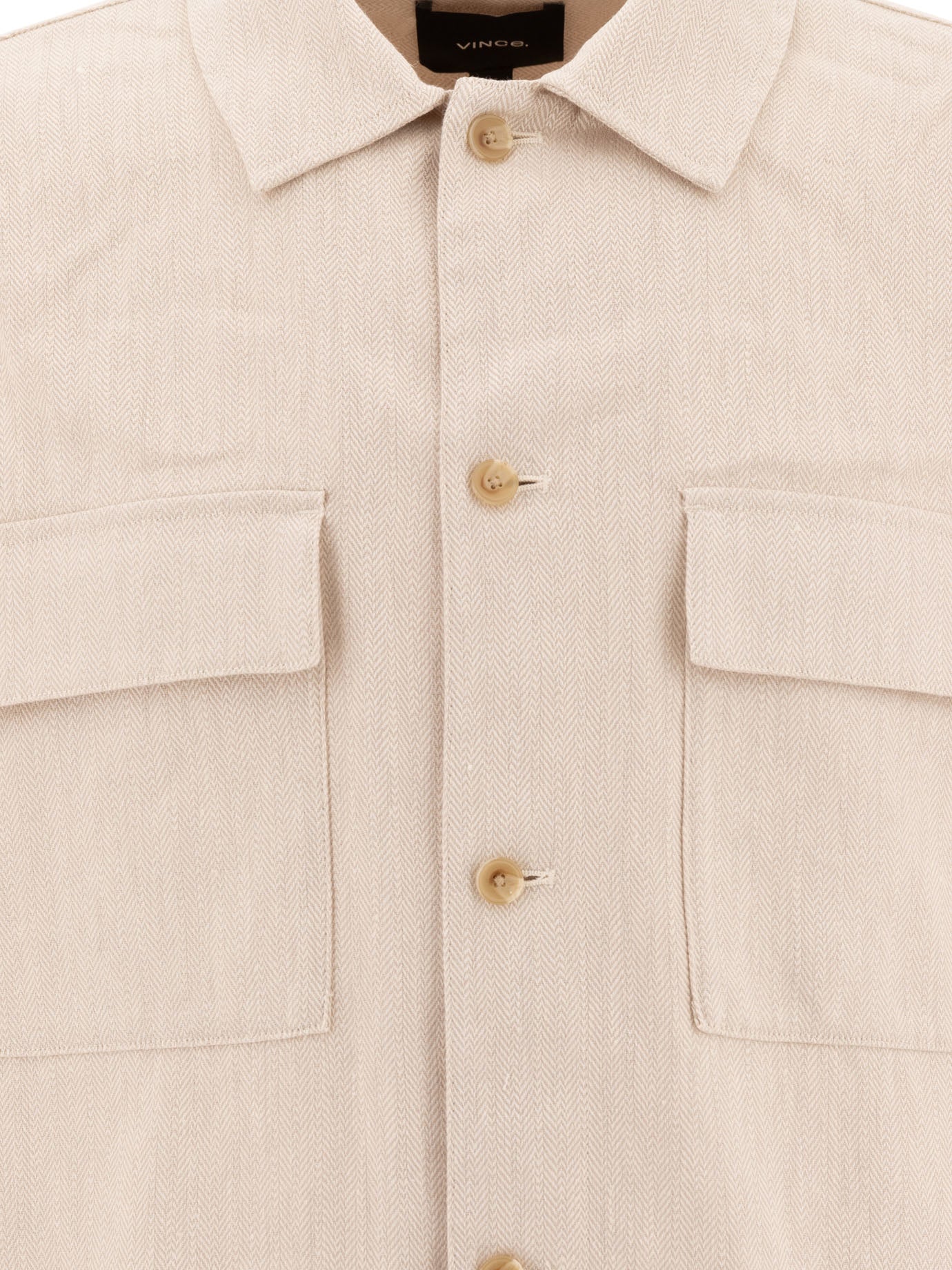 VINCE Linen Overshirt for Men - Regular Fit
