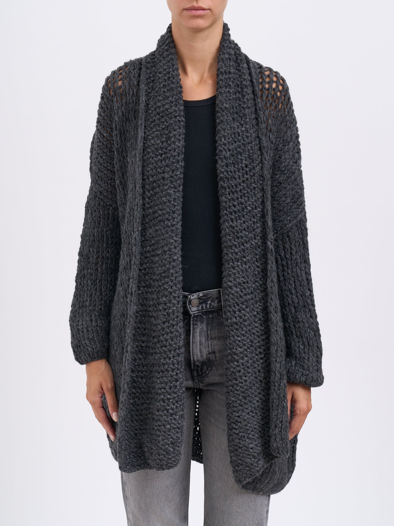 TOTALLY.H Long Belted Cardigan for Women - Size S