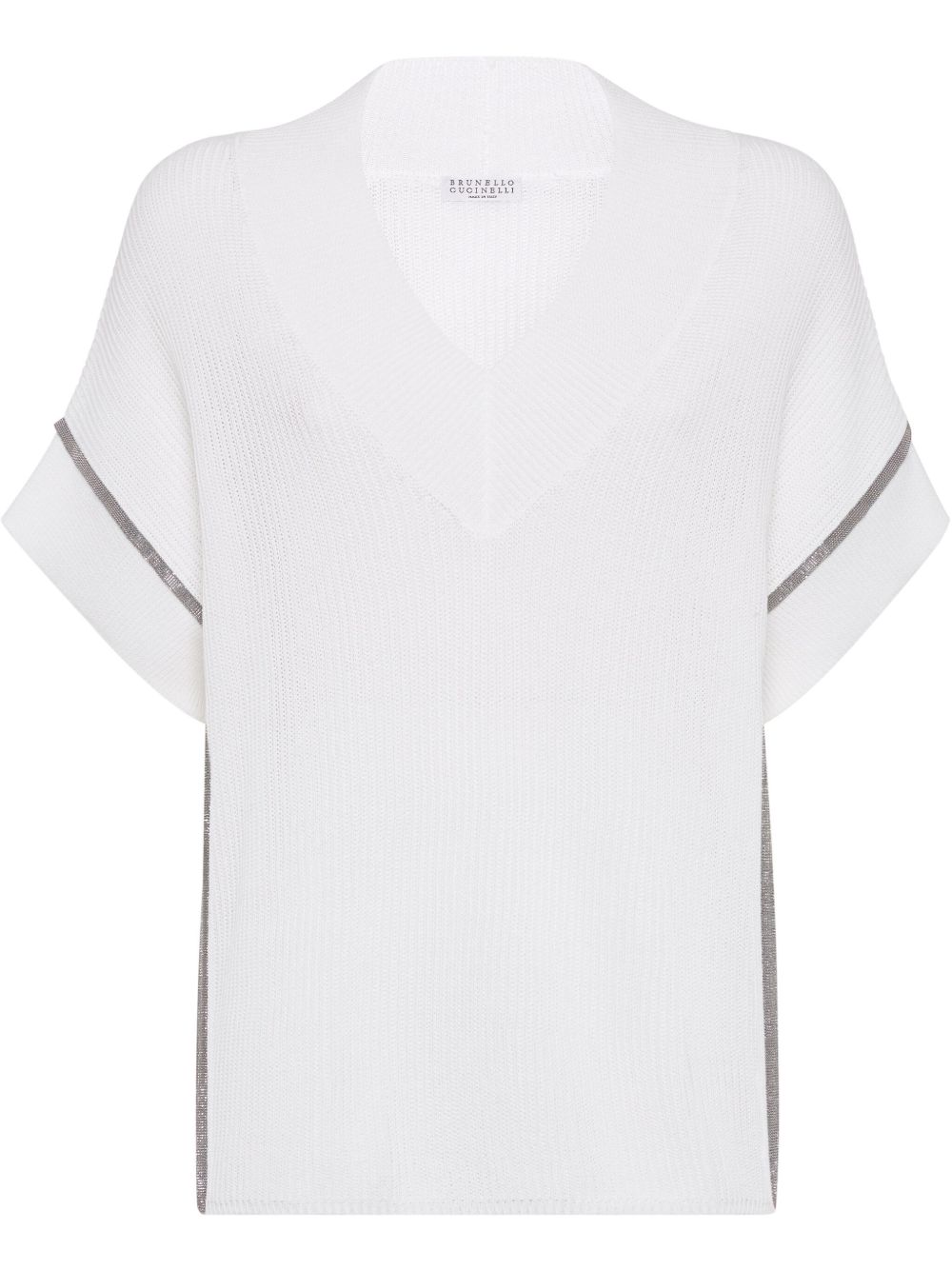 BRUNELLO CUCINELLI V-Neck Short Sleeve Top for Women