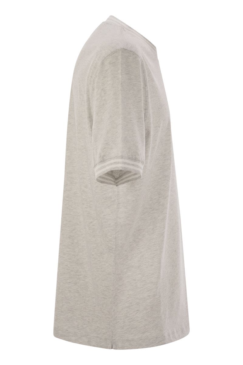 BRUNELLO CUCINELLI Men's Printed Logo Cotton T-Shirt