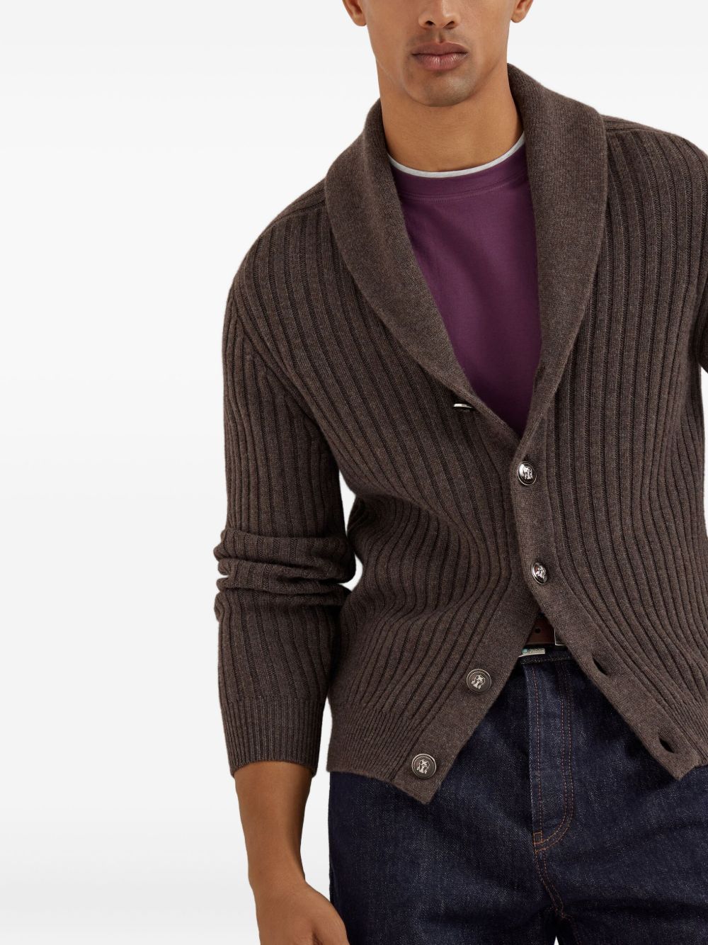 BRUNELLO CUCINELLI Crew Neck T-Shirt with Faux-Layering - Regular Fit