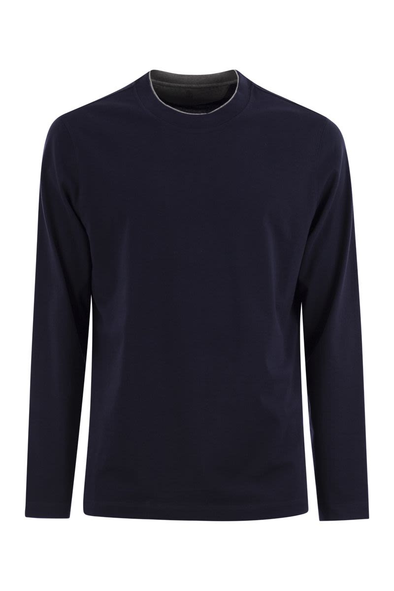 BRUNELLO CUCINELLI Long-Sleeved Crew-Neck Cotton T-Shirt