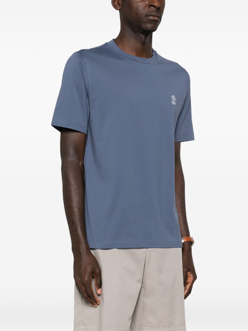 BRUNELLO CUCINELLI Logo Cotton T-Shirt for Men - SS26 Collection