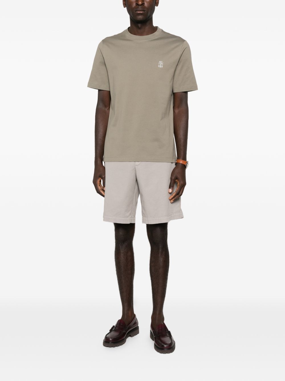 BRUNELLO CUCINELLI Men's Logo Cotton T-Shirt