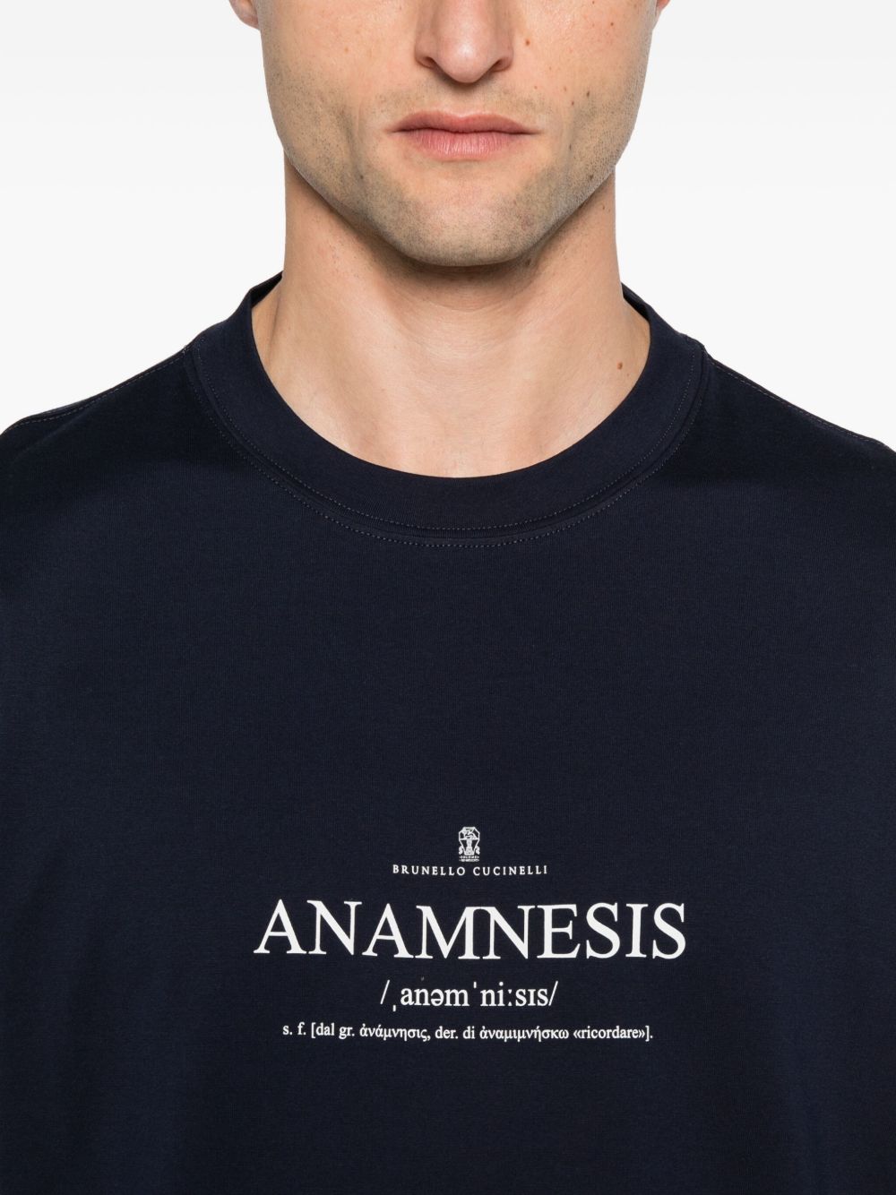 BRUNELLO CUCINELLI Printed Cotton T-Shirt with Short Sleeves - FW25 Collection