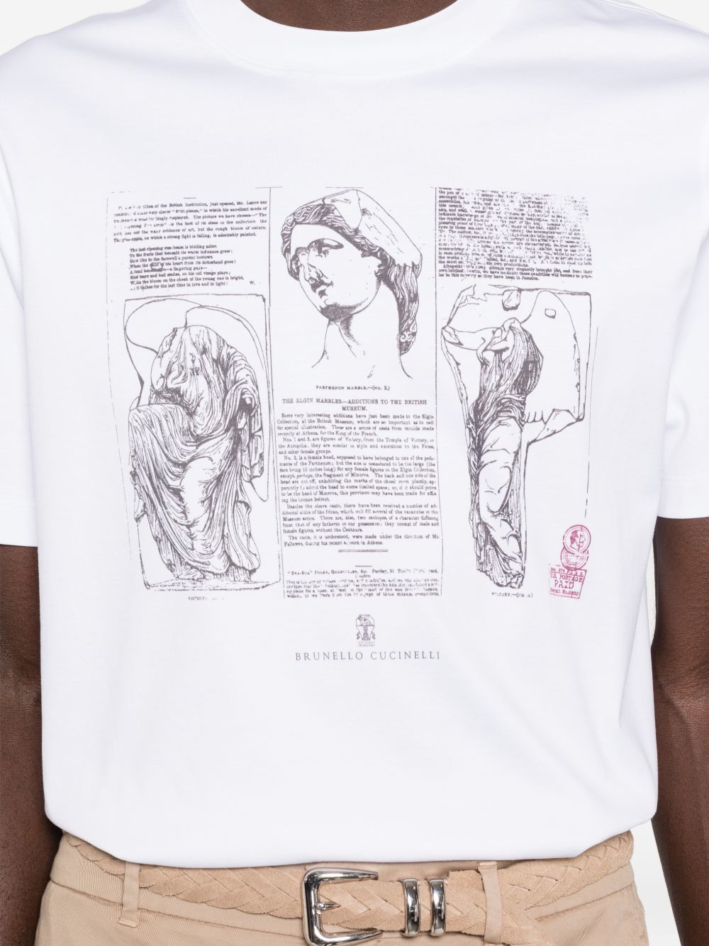 BRUNELLO CUCINELLI Graphic Round Neck Short Sleeve T-Shirt