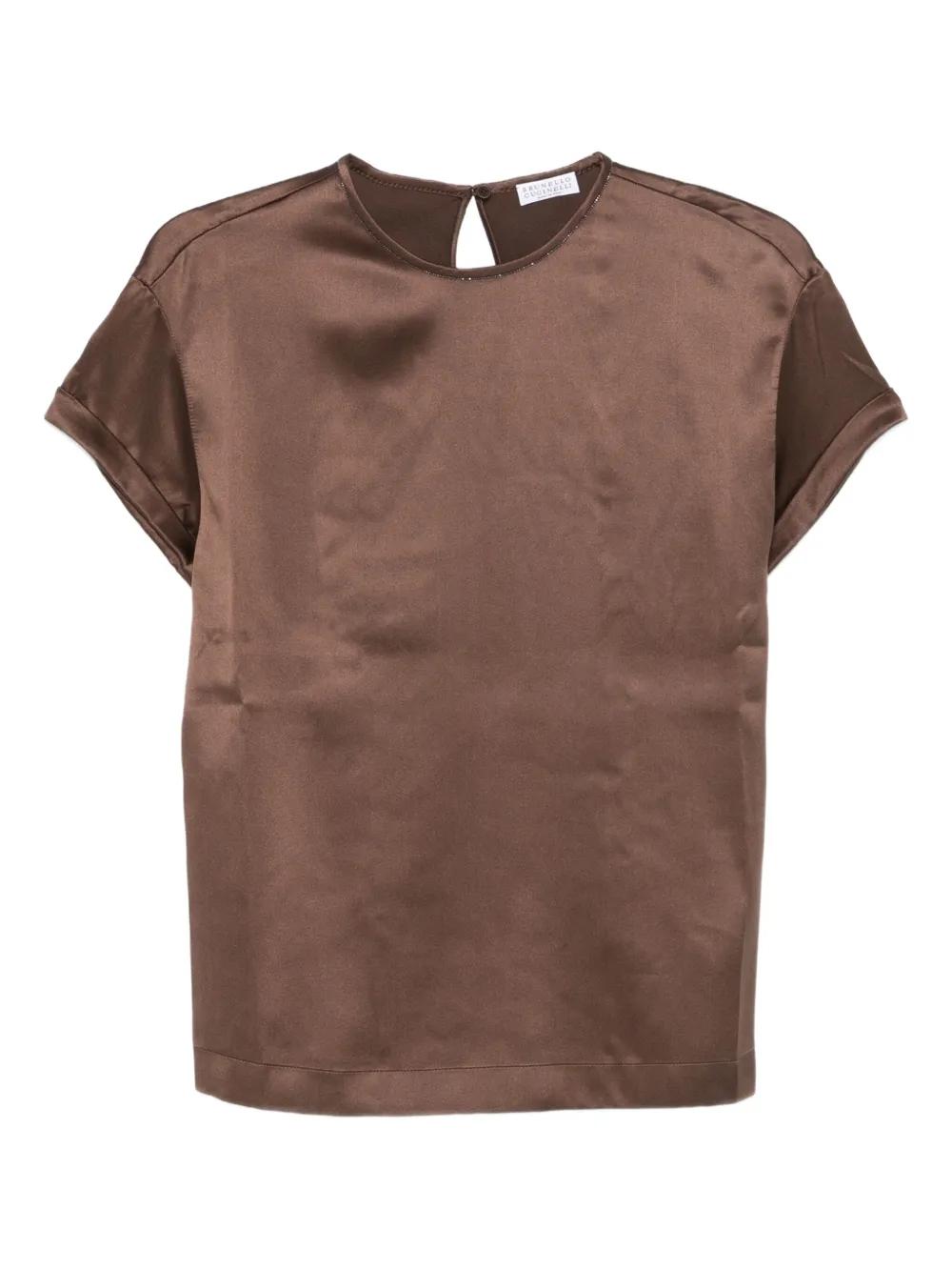 BRUNELLO CUCINELLI Crystal-Embellished Blouse for Women - FW25