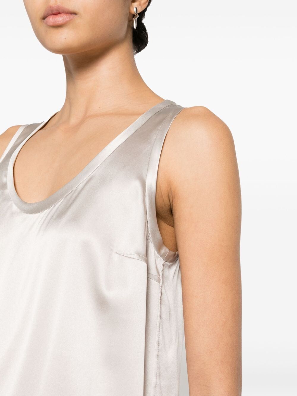 BRUNELLO CUCINELLI Sleeveless Silk Blouse for Women - Fall 2024 Collection