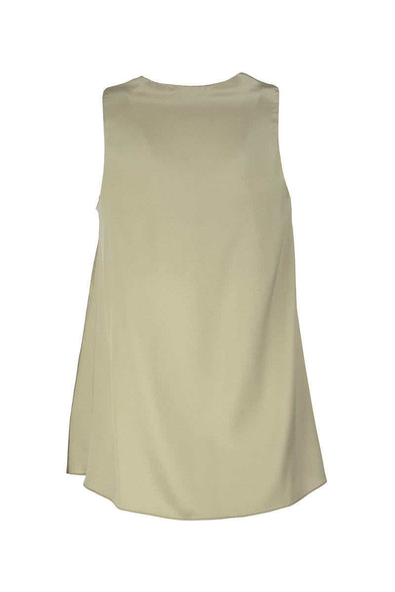 BRUNELLO CUCINELLI Elevated Silk Top with Monili Embellishment