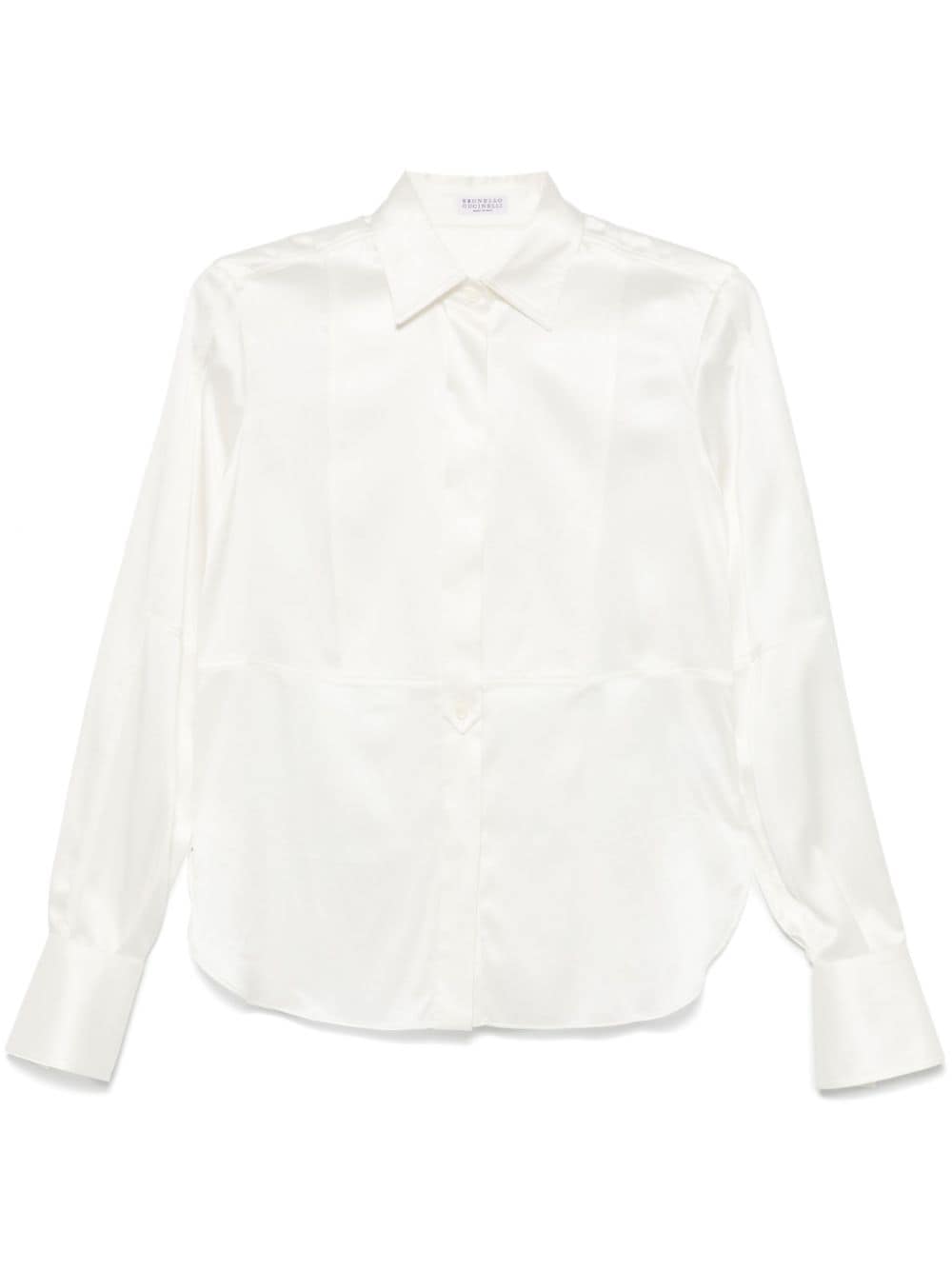 BRUNELLO CUCINELLI Classic Silk Shirt with Button Placket for Women