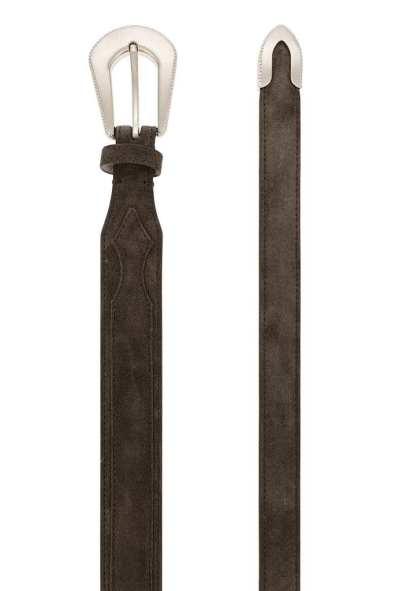 BRUNELLO CUCINELLI Refined Suede Belt - 3 cm Height