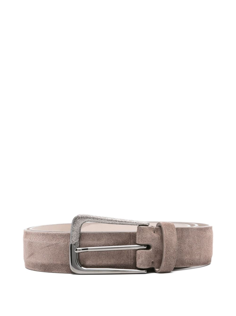 BRUNELLO CUCINELLI Leather Belt with Pin Buckle Fastening