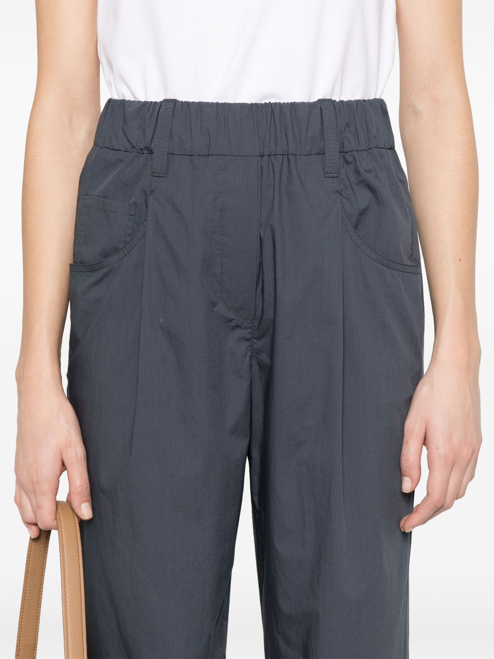 BRUNELLO CUCINELLI Lightweight Poplin Five-Pocket Trousers for Women