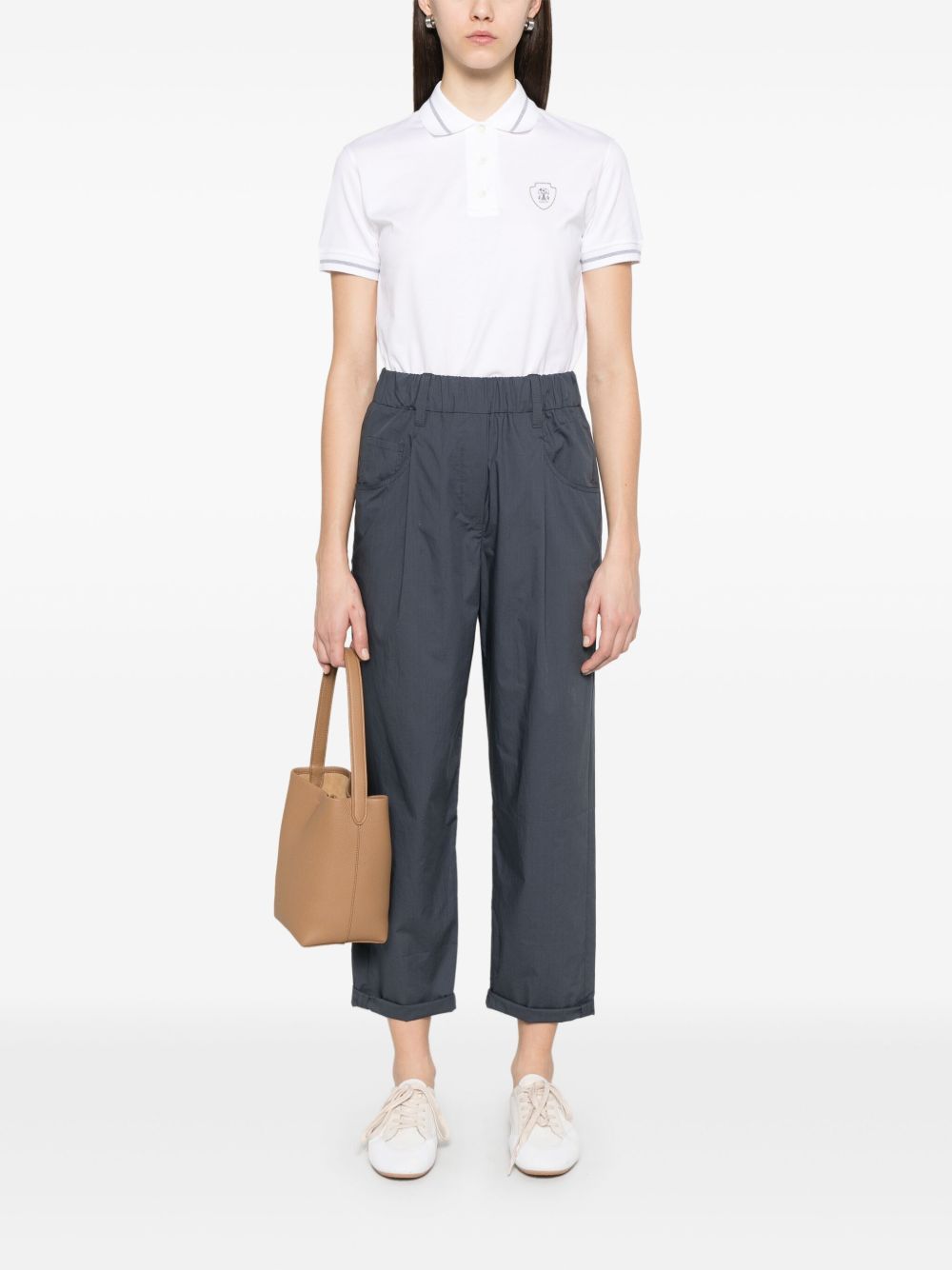 BRUNELLO CUCINELLI Lightweight Poplin Five-Pocket Trousers for Women