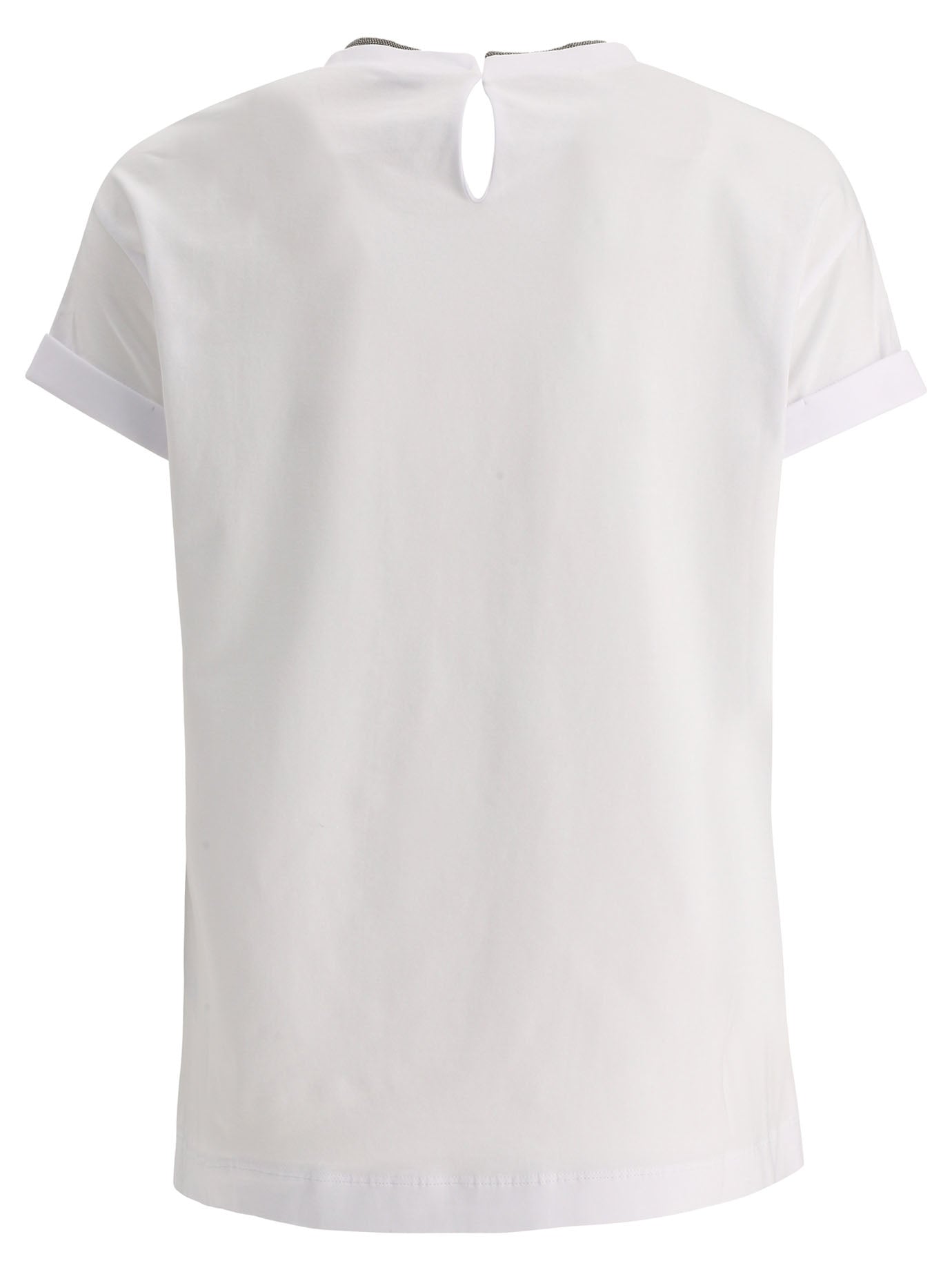 BRUNELLO CUCINELLI Cotton Blend Crew Neck T-Shirt for Women