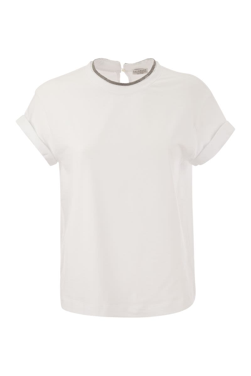BRUNELLO CUCINELLI Contrast Trim T-Shirt