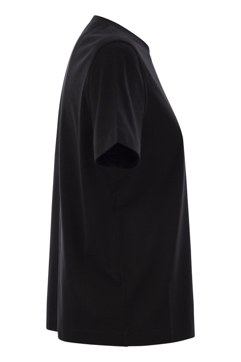 BRUNELLO CUCINELLI Cotton T-Shirt with Shiny Pocket Detail