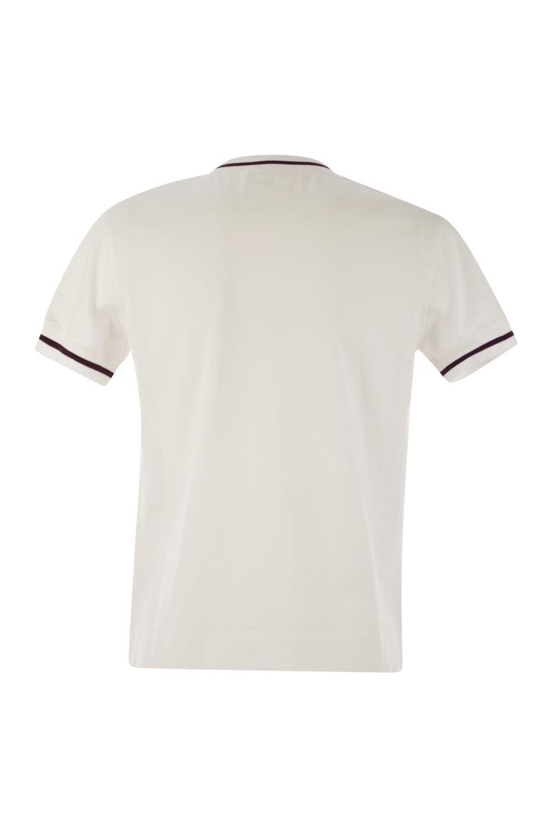 BRUNELLO CUCINELLI Cotton T-Shirt with Logo and Regular Fit