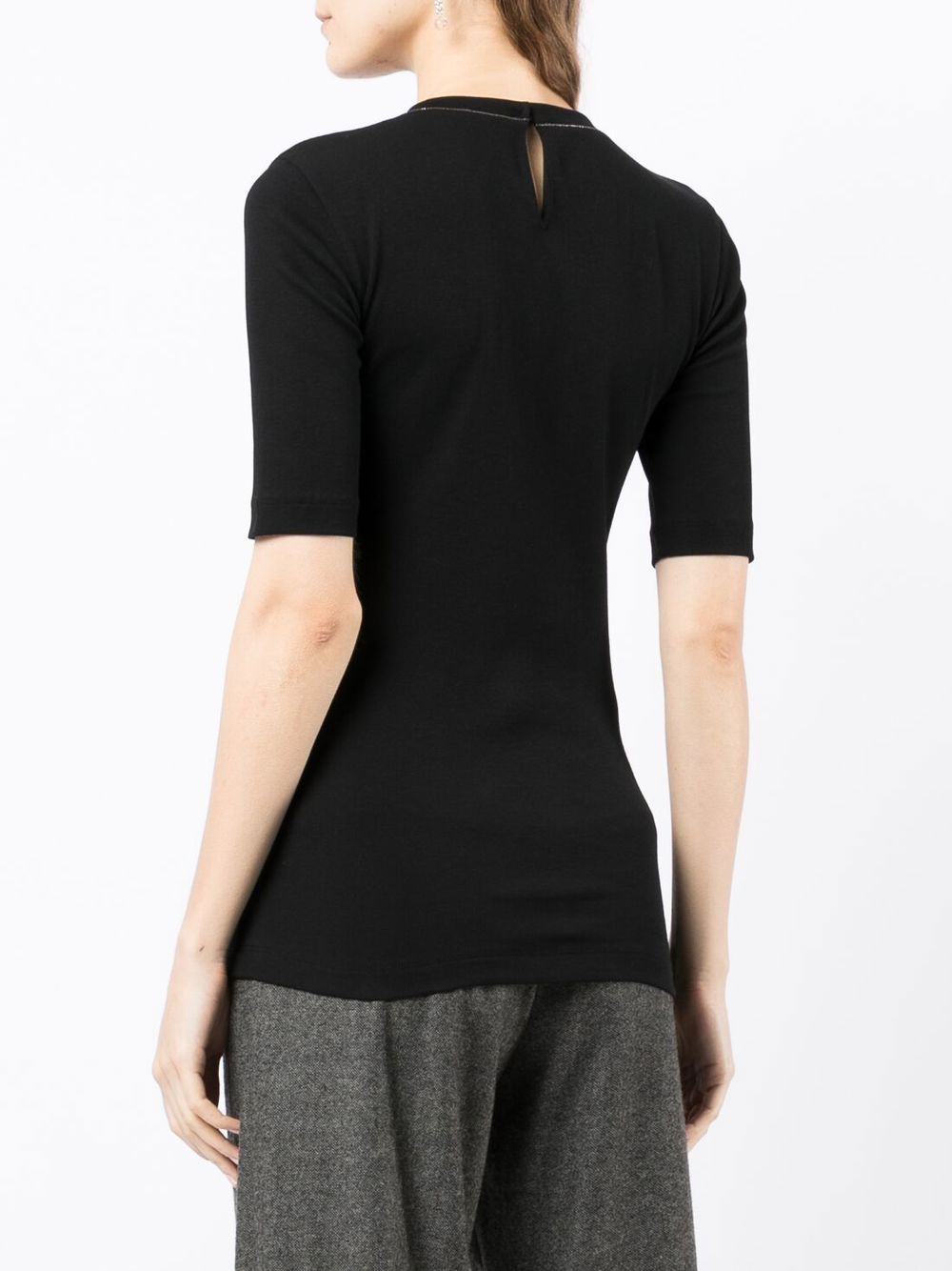 BRUNELLO CUCINELLI Monili-Detail Cotton T-Shirt for Women