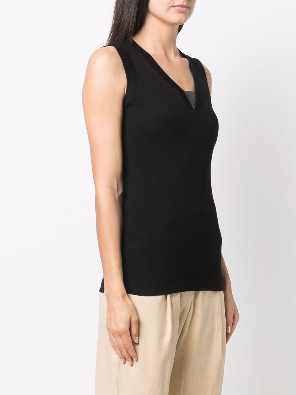 BRUNELLO CUCINELLI Chic Cotton V-Neck Tank Top