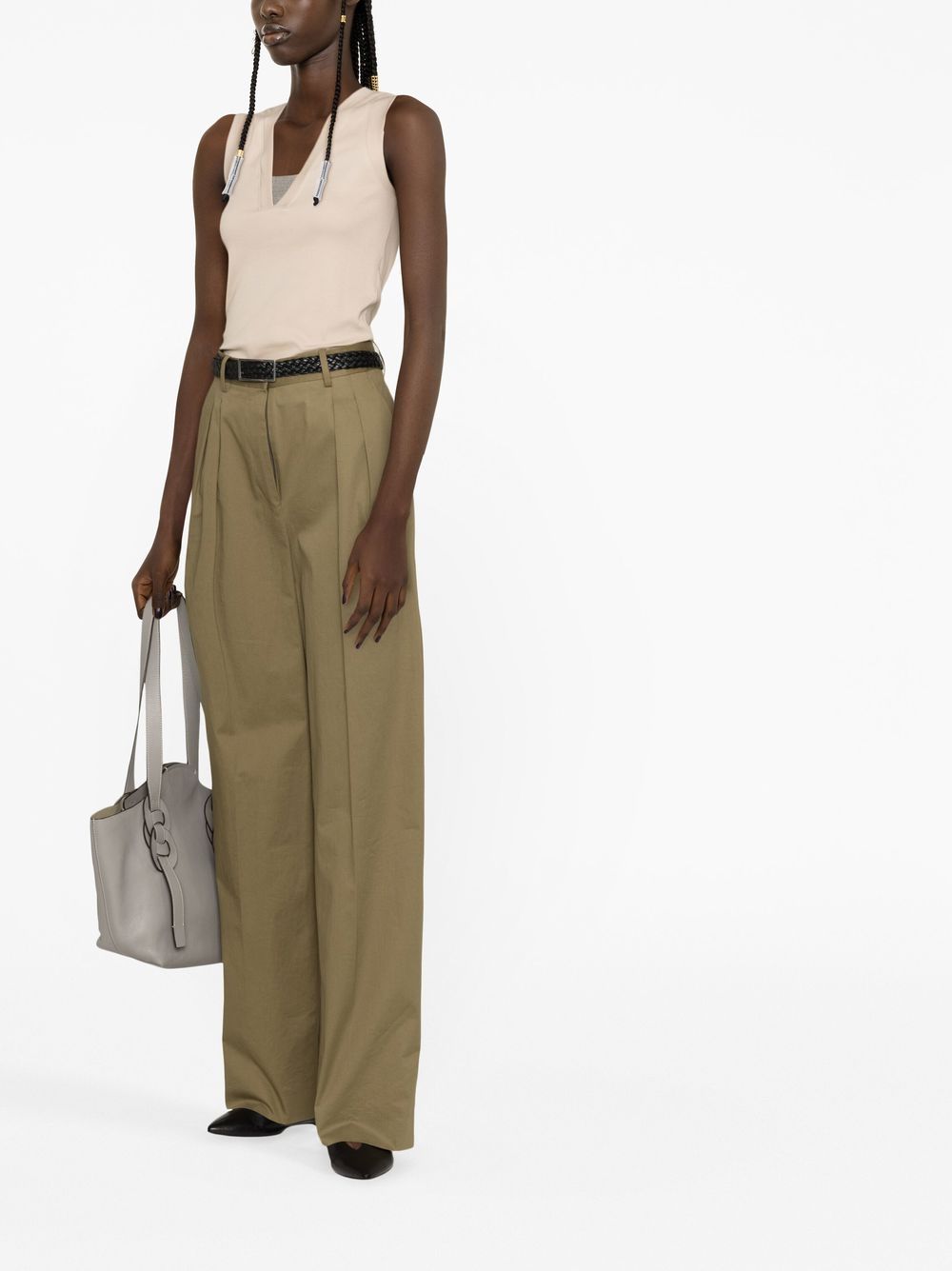 BRUNELLO CUCINELLI Signature V-Neck Sleeveless Tank Top